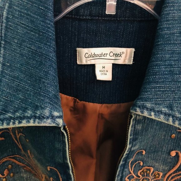 Medium Coldwater Creek Detailed Denim Jacket - Picture 2 of 4